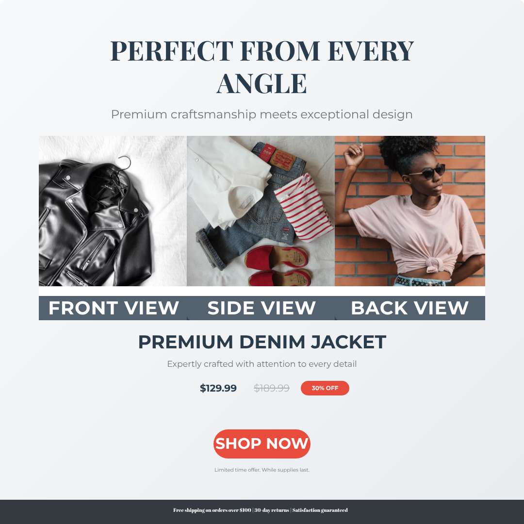 three-angle-clothing-template - Professional ecommerce template for customization and automation